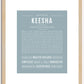 Keesha | Name Art Print