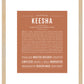 Keesha | Name Art Print