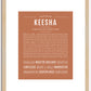 Keesha | Name Art Print