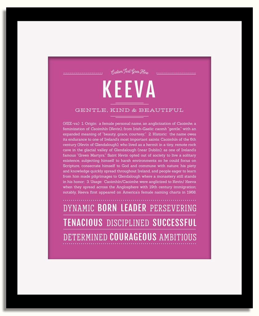 Frame Options | Dark Pink | Black Frame, Matted