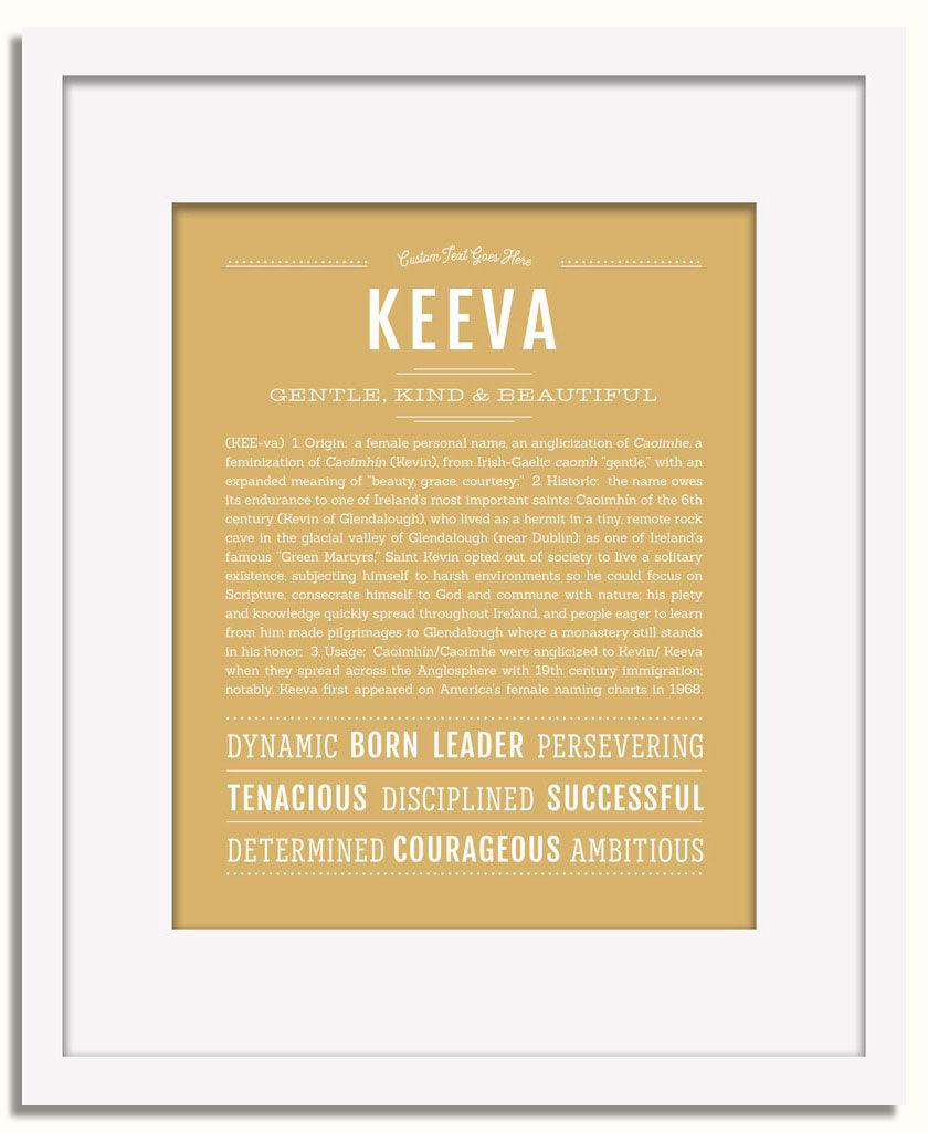 Frame Options | Matte Gold | White Frame, Matted