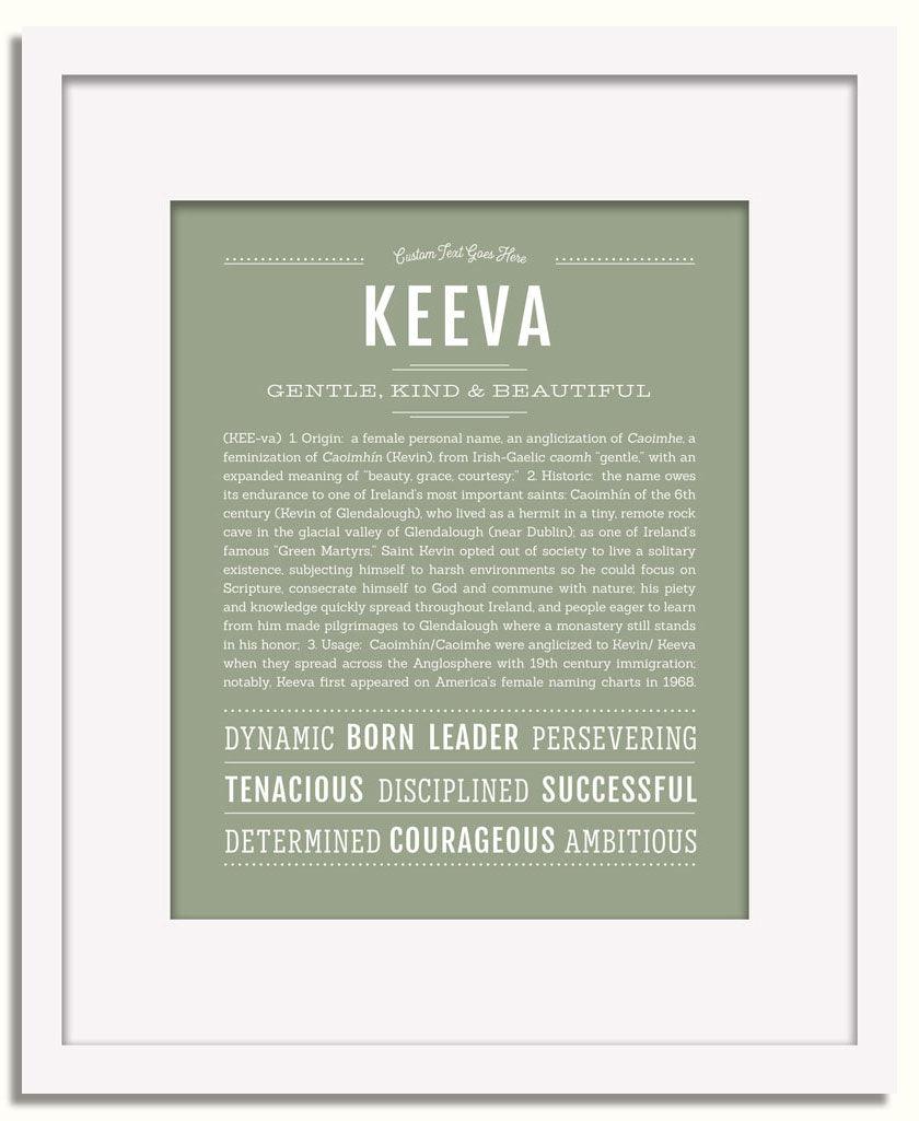 Frame Options | Sage | White Frame, Matted