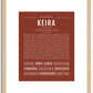 Keira | Name Art Print