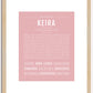 Keira | Name Art Print