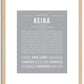 Keira | Name Art Print