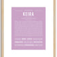 Keira | Name Art Print