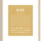 Keira | Name Art Print