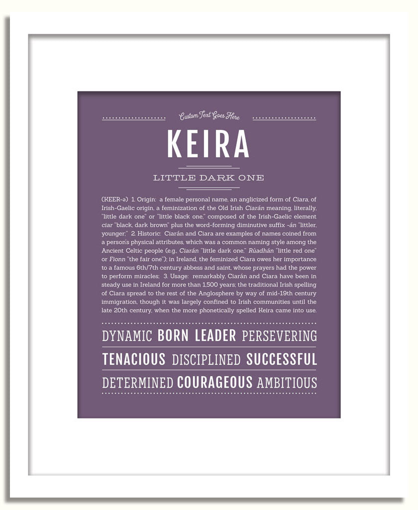 Frame Options | Deep Purple | White Frame, Matted