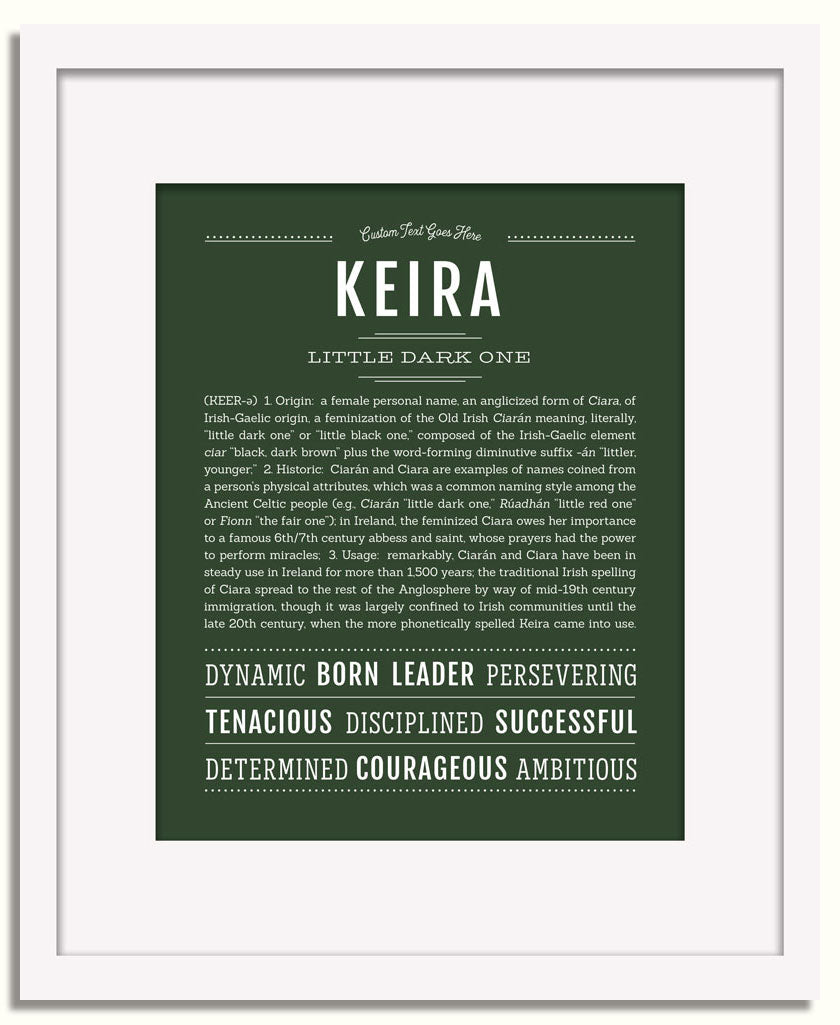 Frame Options | Deep Forest | White Frame, Matted