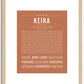 Keira | Name Art Print