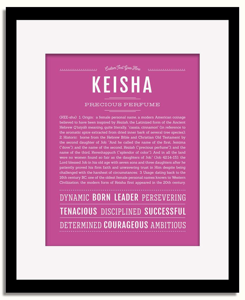 Frame Options | Dark Pink | Black Frame, Matted