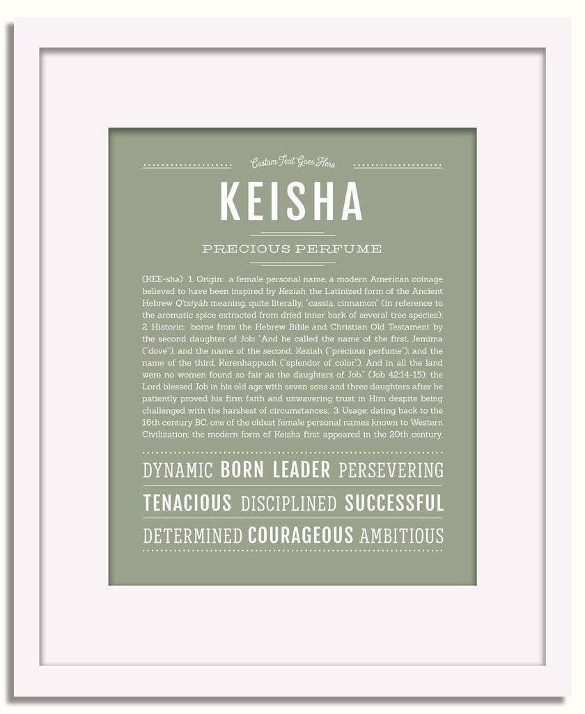 Frame Options | Sage | White Frame, Matted