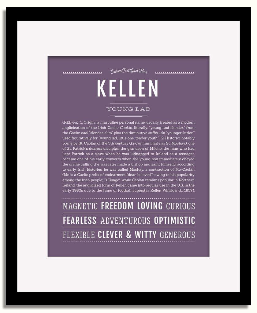 Frame Options | Deep Purple | Black Frame, Matted