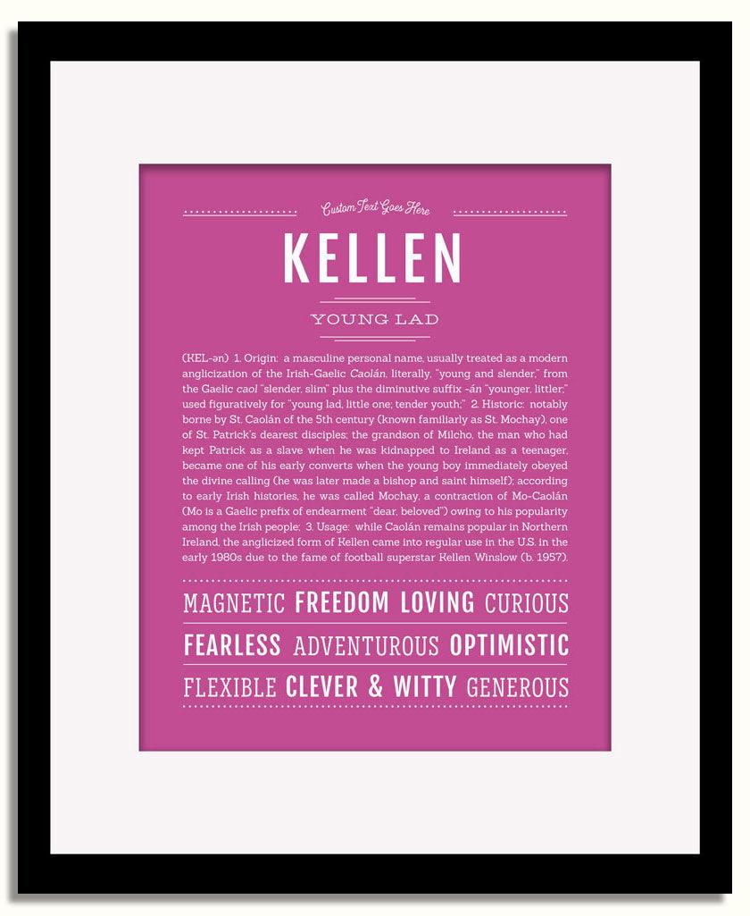 Frame Options | Dark Pink | Black Frame, Matted