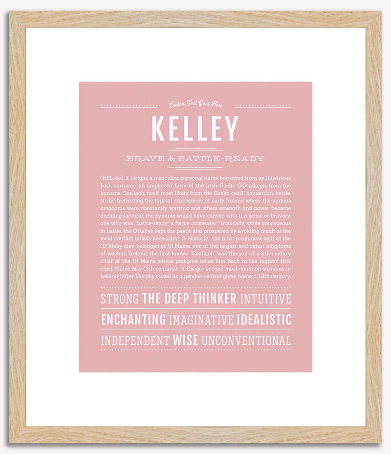 Kelley (male) | Name Art Print