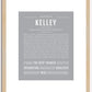 Kelley (female) | Name Art Print