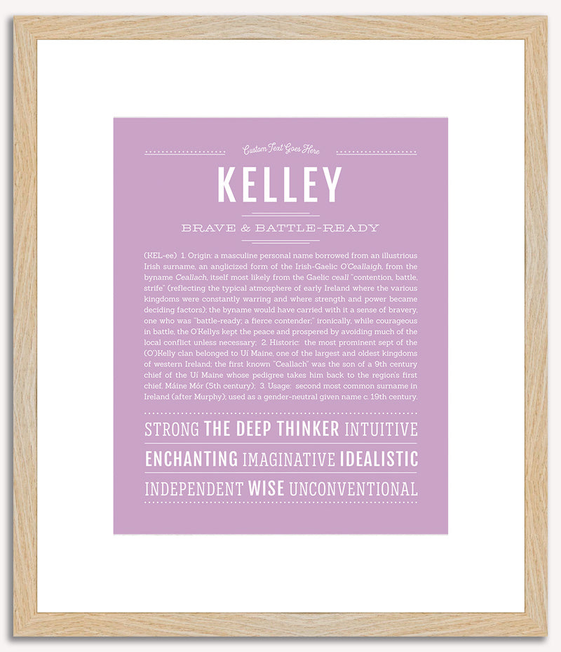 Kelley (male) | Name Art Print