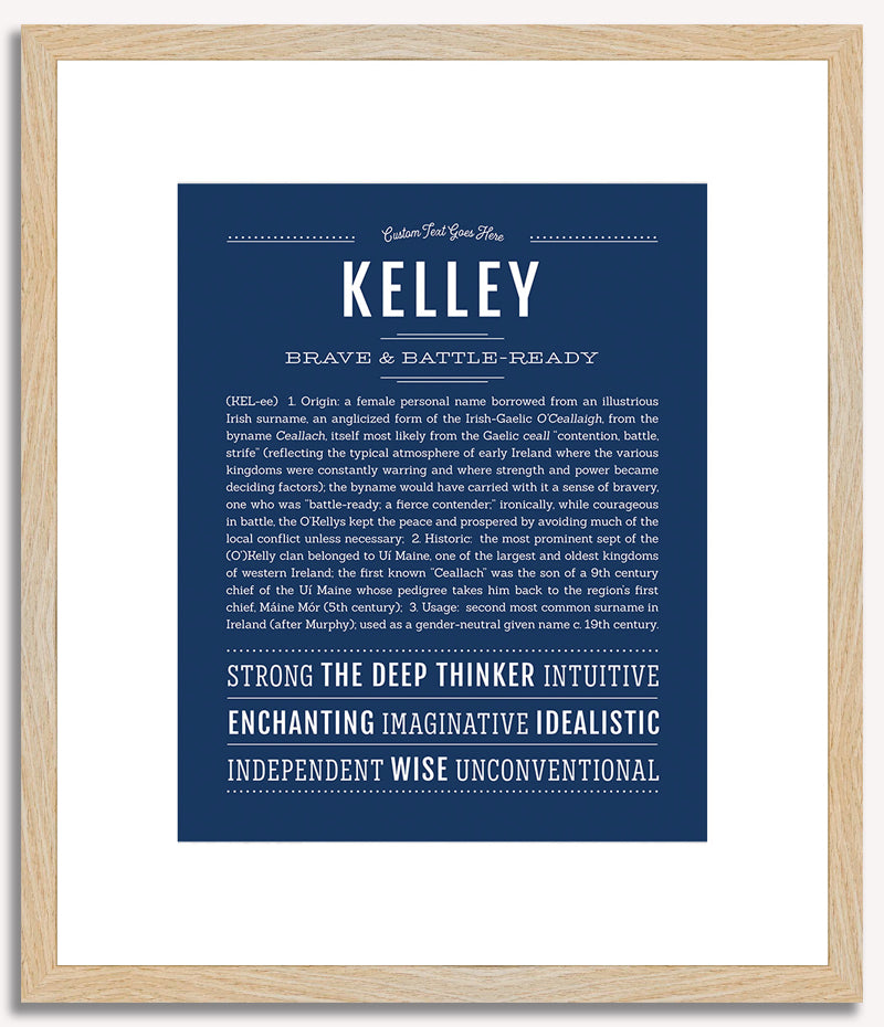 Kelley (female) | Name Art Print