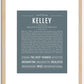 Kelley (female) | Name Art Print