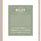 Kelley (female) | Name Art Print