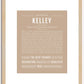 Kelley (female) | Name Art Print