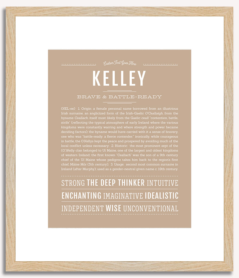 Kelley (female) | Name Art Print