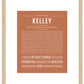 Kelley (female) | Name Art Print