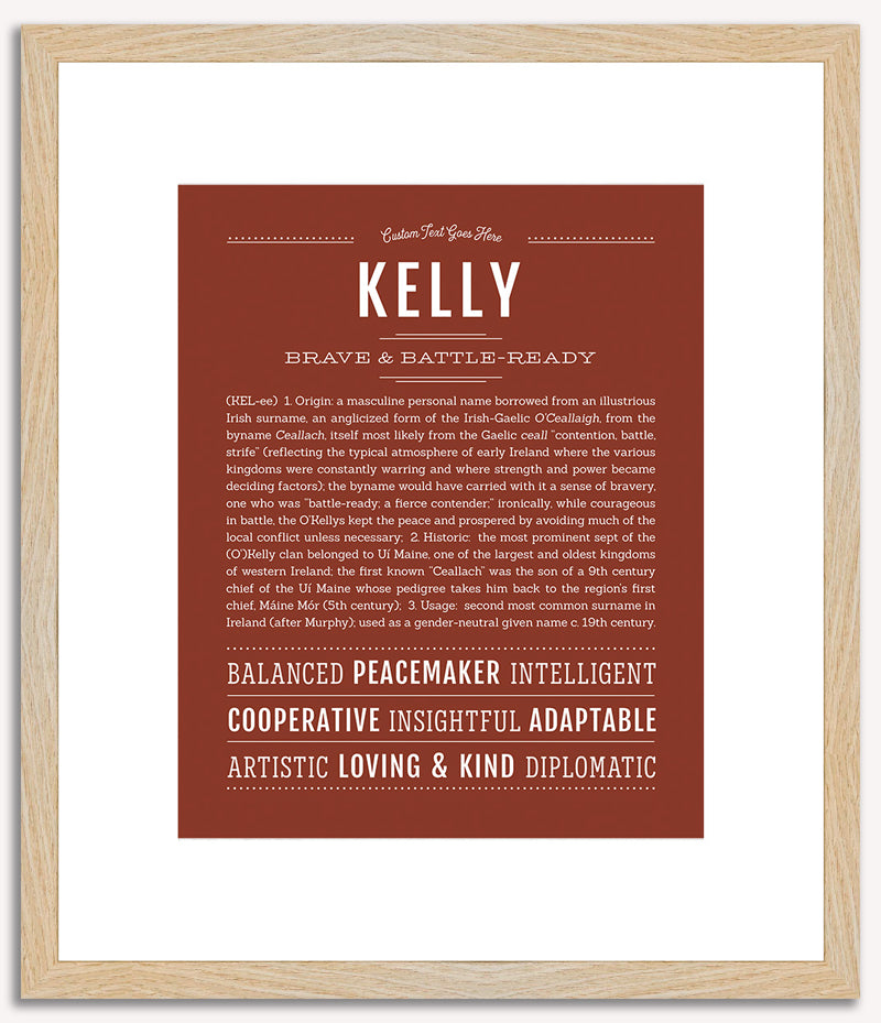 Kelly (male) | Name Art Print