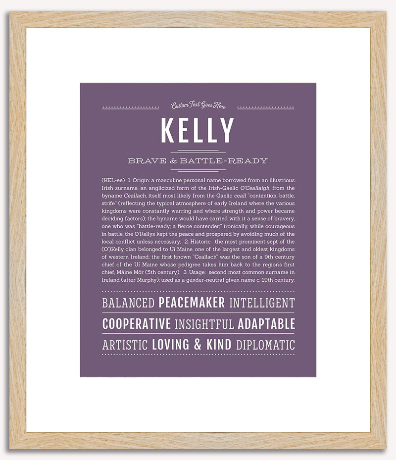 Kelly (male) | Name Art Print