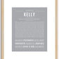 Kelly (female) | Name Art Print