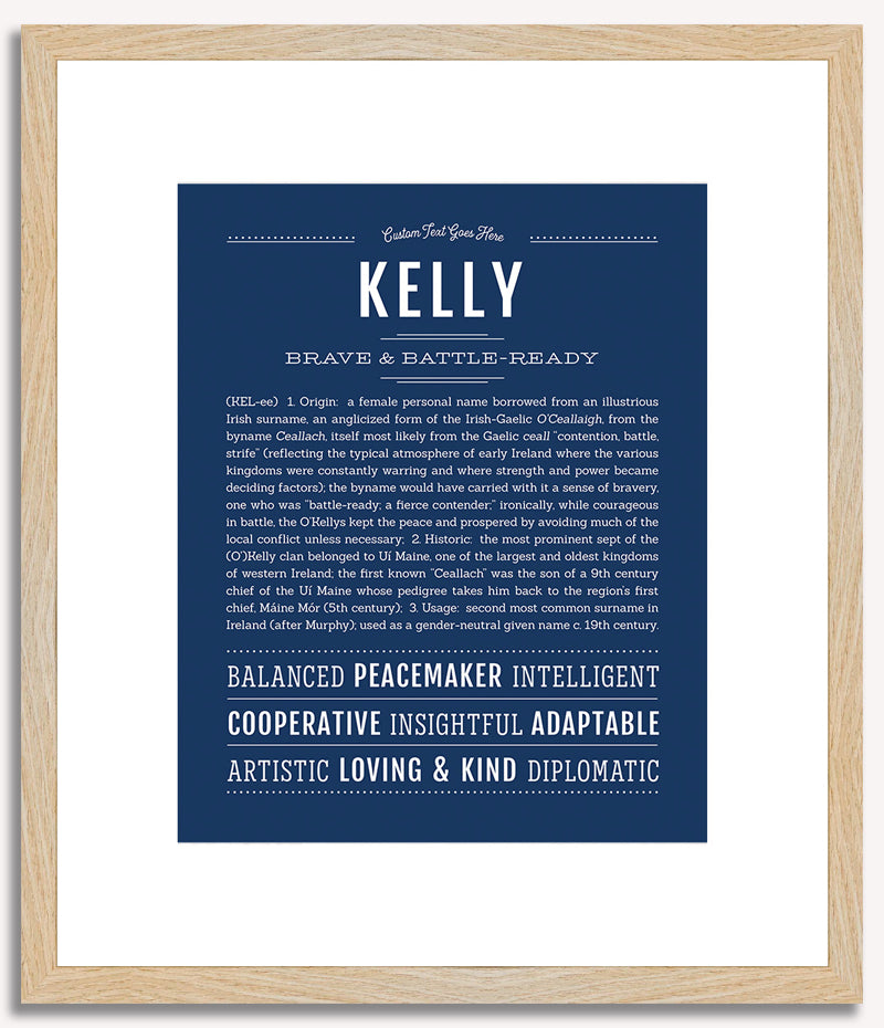 Kelly (female) | Name Art Print