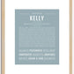 Kelly (female) | Name Art Print