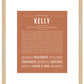 Kelly (female) | Name Art Print