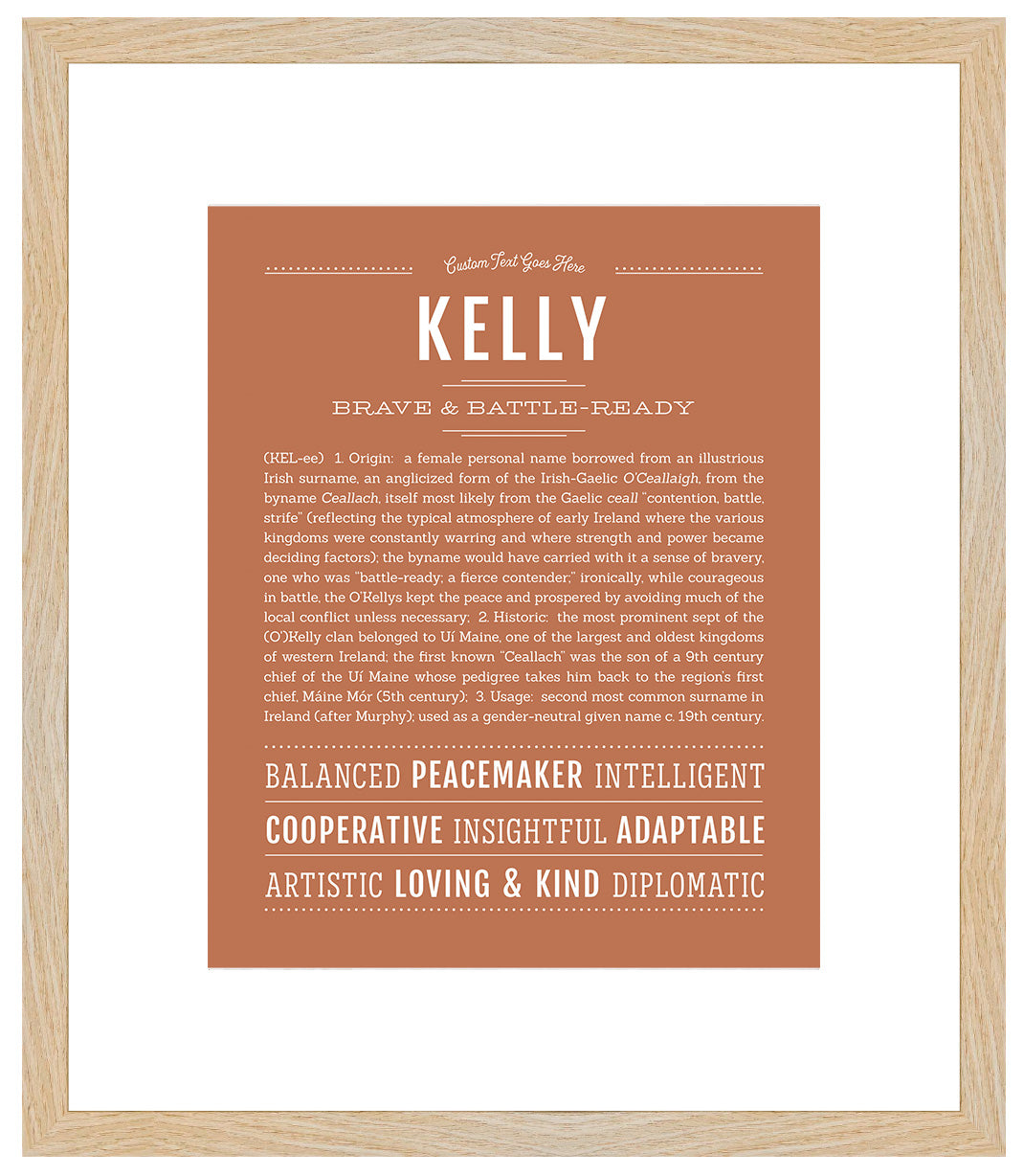 Kelly (female) | Name Art Print