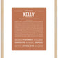 Kelly (male) | Name Art Print