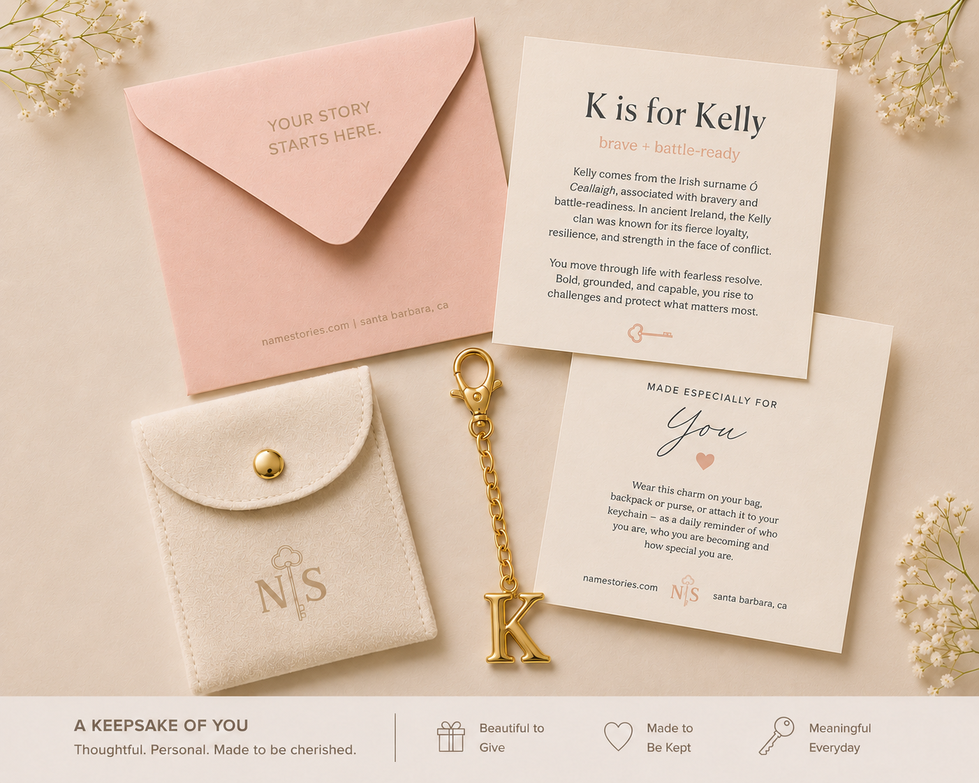 K is for Kelly | Bag Charm