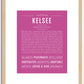 Kelsee | Name Art Print