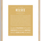 Kelsee | Name Art Print