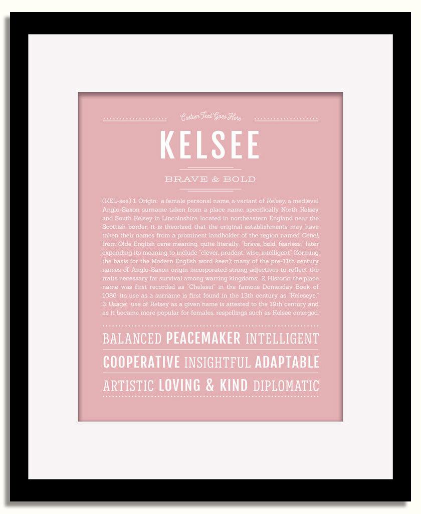 Frame Options | Dusty Rose | Black Frame, Matted