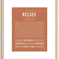 Kelsee | Name Art Print