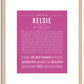 Kelsie | Name Art Print