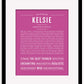 Frame Options | Dark Pink | Maple Frame, Matted