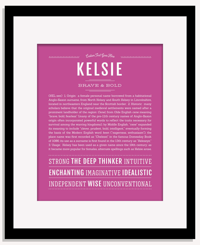 Frame Options | Dark Pink | Maple Frame, Matted