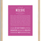Kelsie | Name Art Print