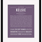 Frame Options | Deep Purple | Maple Frame, Matted