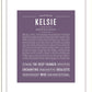 Frame Options | Deep Purple | Black Frame, Matted