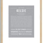 Kelsie | Name Art Print