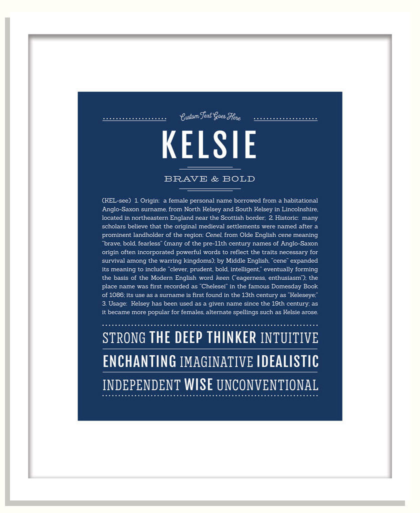Frame Options | Midnight Blue | Black Frame, Matted