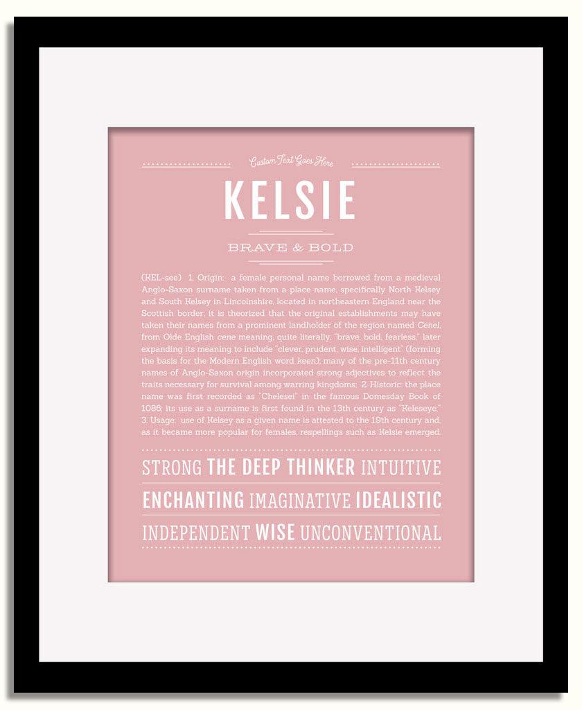 Frame Options | Dusty Rose | Black Frame, Matted