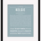 Frame Options | Powder Blue | Maple Frame, Matted